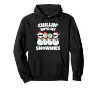 Chillin with My Snowmies Funny Snowman Christmas Men Women Sudadera con Capucha