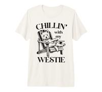 Chillin' with my Westie Dog Summer Lounge Chair Camiseta Premium