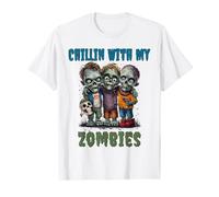 Chillin With My Zombies Disfraz de Halloween a juego para niños Camiseta