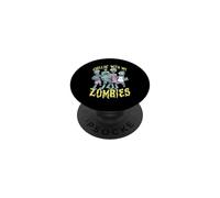 Chillin' with My Zombies Funny Halloween Zombie Lover PopSockets PopGrip Adhesivo
