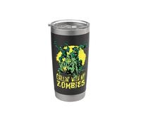 Chillin' With My Zombies Funny Halloween Zombie Lover Vaso térmico de acero inoxidable de doble pared
