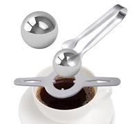 Chilling Espresso Ice Ball, 12 x 8 x 8 cm Stainless Steel Coolers Ball Coffee, Adorable Freeze Espresso Cooler Balls, Flavor Locking Sphere for Whisky, Juice, White Wine