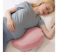 Chilling Home Almohada de Embarazo para Dormir, Almohada de Embarazo de Espuma Viscoelástica para Estómago, Espalda, Almohada Corporal Ajustable y Portátil para Personas Que Duermen de Lado (Rojo)