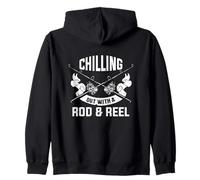 Chilling out with A Rod and Reel Sudadera con Capucha