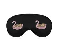 Chilling Sloth on Flamingo Float Soft Eye Mask Cover Sombreado eficaz Blindfold Comfort Sleep Mask con correa elástica ajustable