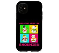 Chilling with My Snowmies Cool Christmas Graphic Designs Carcasa para iPhone 11