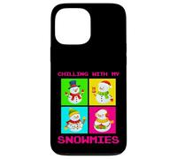 Chilling with My Snowmies Cool Christmas Graphic Designs Carcasa para iPhone 13 Pro MAX