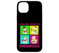 Chilling with My Snowmies Cool Christmas Graphic Designs Carcasa para iPhone 14 Plus