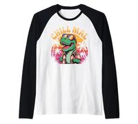 Chillmal Dinosaurs Wild Animal Tyrannosaurus T Rex Dinosaur Camiseta Manga Raglan