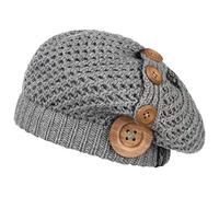 CHILLOUTS Boina Vasca de Punto Nelly botón Madera Gorros (Talla única - Gris)