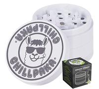CHILLPAKA® Grinder de Cerámica Premium | Diámetro de 63 mm | Molinillo para Hierbas e Especias con Revestimiento de Nanocerámica Antiadherente | Incluye Raspador de Polen + Pincel