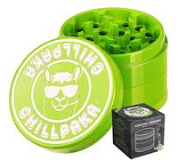 CHILLPAKA® Grinder de Cerámica Premium | Diámetro de 63 mm | Molinillo para Hierbas e Especias con Revestimiento de Nanocerámica Antiadherente | Incluye Raspador de Polen + Pincel