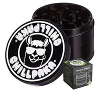 CHILLPAKA® Grinder de Cerámica Premium | Diámetro de 63 mm | Molinillo para Hierbas e Especias con Revestimiento de Nanocerámica Antiadherente | Incluye Raspador de Polen + Pincel