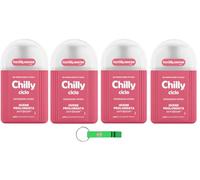 Chilly Ciclo - Limpiador íntimo (4 unidades, sensación higiénica y protección duradera, especialmente desarrollado para el ciclo menstrual, 200 ml, incluye llavero Beni Culinari gratuito)