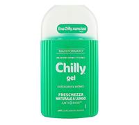 Chilly, Gel limpiador íntimo de frescor natural de larga duración con antiolor para higiene íntima, mentol natural para una agradable sensación de frescor, pH 5, clínicamente probado - 300 ml
