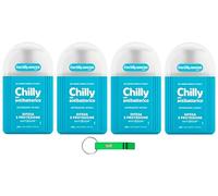 Chilly Hygiene - Limpiador íntimo para la piel (4 unidades, aroma a tomillo y salvia, 200 ml, incluye llavero Beni Culinari gratuito)