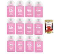 Chilly - Limpiador íntimo suave para pieles sensibles, con antiolor, para higiene íntima, enriquecido con aloe y hamamelis, 12 x 200 ml + Polpa italiana Gourmet 400 g