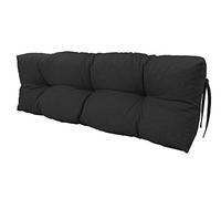 chilly pilley Almohadilla De Palet Copos De Espuma Cojín De Palet Tapicería De Palet Muebles De Palet Sofá De Palet Respaldo Acolchado Cojín del Asiento (Cojín Trasero 120x50x15, Negro)