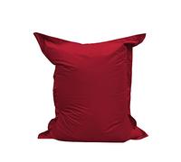 chilly pilley Beanbag L XL XXL Cojín De Suelo Beanbag Relleno De Espuma De Poliestireno Beanbag Gigante para Acostarse Y Sentarse Resistente Al Agua Repelente Al Agua (100x70, Rojo Oscuro)