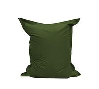 chilly pilley Beanbag L XL XXL Cojín De Suelo Beanbag Relleno De Espuma De Poliestireno Beanbag Gigante para Acostarse Y Sentarse Resistente Al Agua Repelente Al Agua (100x155, Verde Oscuro)