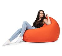 chilly pilley Beanbag Sillón con Relleno De Cuentas De Eps Beanbag Gigante para Interiores Y Exteriores Impermeable Multifuncional para Niños Y Adultos Muchos Colores (Naranja, Ø 125 cm)