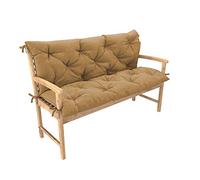 Chilly Pilley Cojín De Banco Relax con Respaldo para Palet, Columpio De Jardín Acolchado con Costuras, Asiento Columpio De Hollywood (120x50x50, Camel)