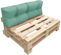 chilly pilley Cojín De Paleta De La UE Impermeable Cojín De Jardín Impermeable Copos De Espuma Varios Tamaños Y Colores (Respaldo 120x50x15 Pastellminze)