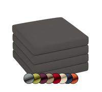 chilly pilley Cojín para Silla Cojín para Silla Cojín para Silla Cojín para Asiento Funda Extraíble Cojín con Cremallera Juego De Cojines para Jardín (Juego de 4 40x40x5, Gris)