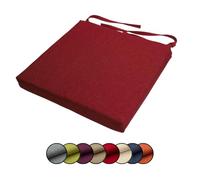 chilly pilley Cojín para Silla Cojín para Silla Cojín para Silla Cojín para Asiento Funda Extraíble Cojín con Cremallera Juego De Cojines para Jardín (45x45x5, Rojo Oscuro)
