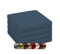 chilly pilley Cojín para Silla Cojín para Silla Cojín para Silla Cojín para Asiento Funda Extraíble Cojín con Cremallera Juego De Cojines para Jardín (4X 50x50x5, Azul)