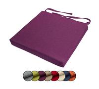 chilly pilley Cojín para Silla Cojín para Silla Cojín para Silla Cojín para Asiento Funda Extraíble Cojín con Cremallera Juego De Cojines para Jardín (60x60x5, Violeta)