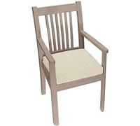 Chilly Pilley Cojín para Silla con Funda Extraíble y Cremallera - Juego de 4 Cojines para Asiento de Jardín (40x40x5 cm, Crema)