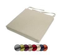 Chilly Pilley Cojín para Silla con Funda Extraíble y Cremallera - Juego de Cojines para Jardín y Asiento (60x60x5, Crema)