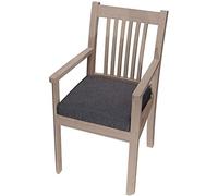 Chilly Pilley Cojín para Silla y Asiento con Funda Extraíble y Cremallera - Juego de 4 Cojines para Jardín (45x45x5, Gris)
