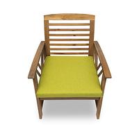 Chilly Pilley Cojín para Silla y Asiento con Funda Extraíble y Cremallera - Juego de Cojines para Jardín (50x50x5, Verde)