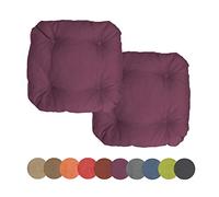 chilly pilley Juego De Cojines para Sillas con Lazos Cojines De Cocina Acolchados Muchos Tamaños Cojines para Sillas Tapicería De Sillas Cojines Decorativos (2 x Cojines 40 x 40. Morado)