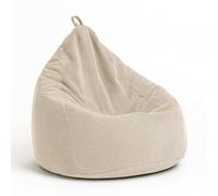 chilly pilley® Puf de Pana con Relleno de EPS - cojín de Asiento, cojín de Juego, Muchos Colores, 65x85 Color Crema