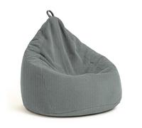 chilly pilley® Puf de Pana con Relleno de EPS - cojín de Asiento, cojín de Juego, Muchos Colores, 65x85 Gris
