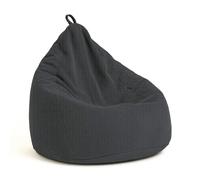 chilly pilley® Puf de Pana con Relleno de EPS - cojín de Asiento, cojín de Juego, Muchos Colores, 65x85 Negro