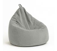 chilly pilley® Puf de Pana con Relleno de EPS - cojín de Asiento, cojín de Juego, Muchos Colores, 85x125 Plateado