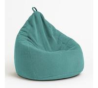 chilly pilley® Puf de Pana con Relleno de EPS - cojín de Asiento, cojín de Juego, Muchos Colores, 85x125 Turquesa