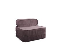 chilly pilley Sillón Plegable De Pana Colchón De Espuma Multifuncional (Morado Polvoriento)