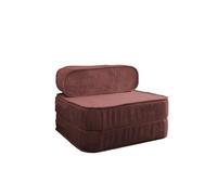 chilly pilley Sillón Plegable De Pana Colchón De Espuma Multifuncional (Rosa Oscuro)