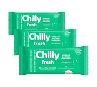 Chilly Pocket Gel Wipes, Intimate Daily Use, Fresh Formula, Is, 1 Unit (12 pieces) (Paquete de 3)