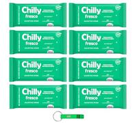 Chilly Toallitas de higiene íntima frescas - frescor natural duradero - con mentol natural - Cada paquete contiene 12 toallitas + llavero Beni Culinari gratis