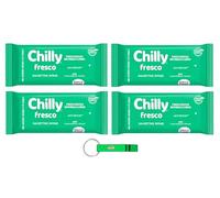 Chilly Toallitas de higiene íntima frescas - frescor natural duradero - con mentol natural - Cada paquete contiene 12 toallitas + llavero Beni Culinari gratis