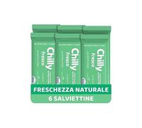 Chilly, Toallitas higiénicas frescas íntimas con mentol natural, para uso diario, clínicamente probadas, pH 5 - 6 unidades - Exclusivo de Amazon