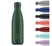 Chilly's Botella de Agua Original: Botella de Agua de Acero Inoxidable Aislada al Vacío, Termo Reutilizable para Bebidas Calientes y Frías - a Prueba de Fugas, Sin Sudor - Matte - All Green, 500ml