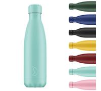 Chilly's Botella de Agua Original: Botella de Agua de Acero Inoxidable Aislada al Vacío, Termo Reutilizable para Bebidas Calientes y Frías - a Prueba de Fugas, Sin Sudor - Pastel - All Green - 750ml