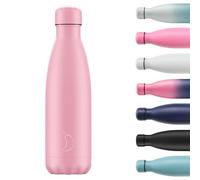 Chilly's Botella de agua Original: Botella de Agua de Acero Inoxidable Aislada al Vacío, Termo Reutilizable para Bebidas Calientes y Frías - a Prueba de Fugas, Sin Sudor - Matte - All Pink, 260ml